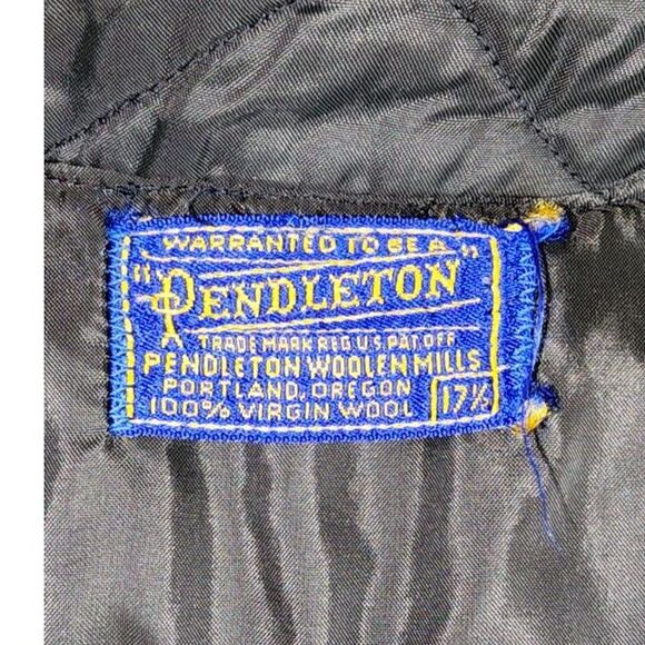 Vintage Pendleton 100% Virgin Wool Plaid Button Down Shirt Size 17.5 - Picture 6 of 6